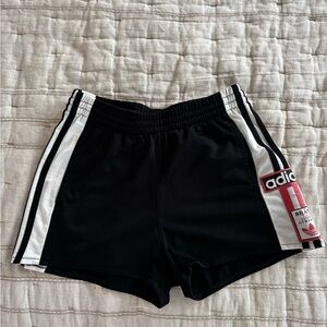 Adidas Women's Black and White Athletic Shorts